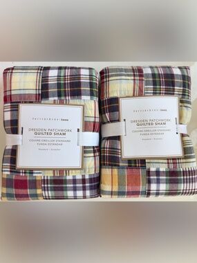 Pottery Barn Teen Dresden Patchwork, 100% Cotton Standard Shams, NWT, Retail $79